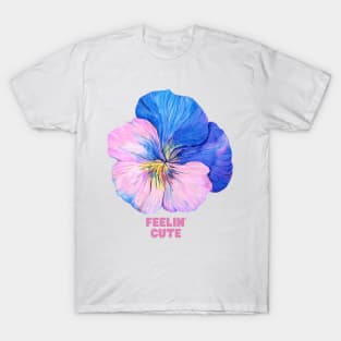 Pansy cute blue T-Shirt